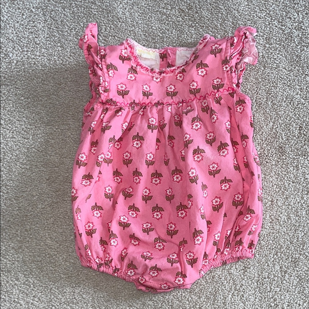 Almirah Pink Floral Baby Romper